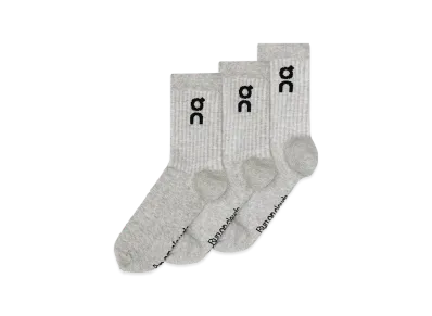 on Logo Sock High 3P "Heather Gray"