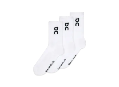 on Logo Sock High 3P "White"