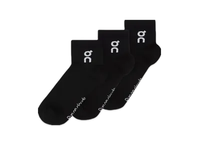 on Logo Sock Mid 3P "Black"
