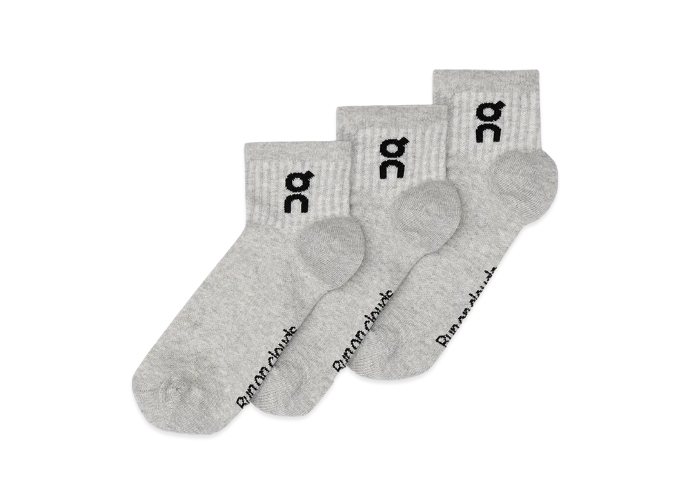 on Logo Sock Mid 3P "Gray"