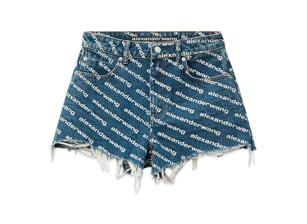 ALEXANDER WANG BITE Denim Shorts "Blue"