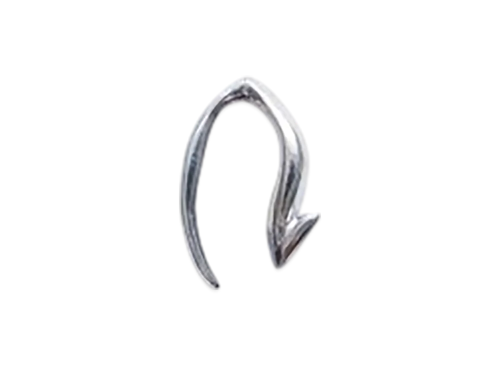 RATS Tail Earrings "Silver"