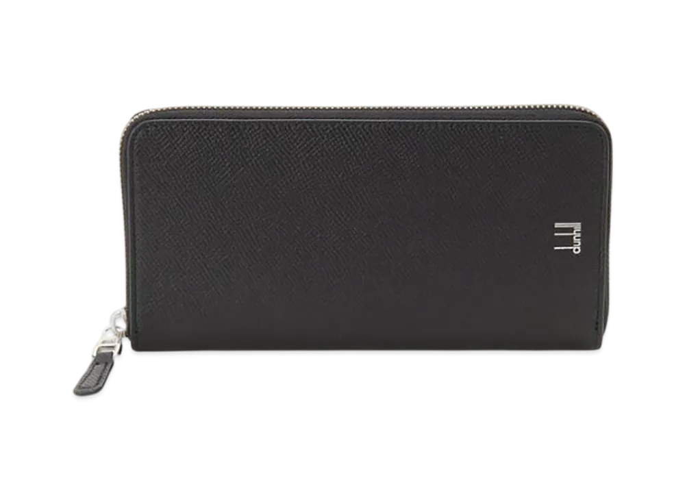 dunhill Round Zipper Long Wallet Men's Cadogan "Black"