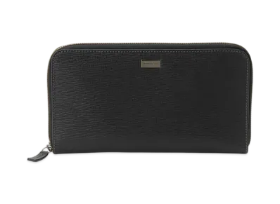 Salvatore Ferragamo Round Zip Long Wallet "Black"
