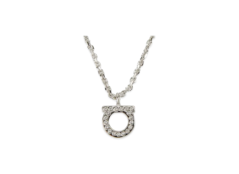 Salvatore Ferragamo Necklace Women Gancini Icon Motif "Silver"
