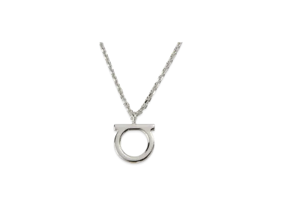 Salvatore Ferragamo Necklace Women Gancini Icon Motif "Silver"