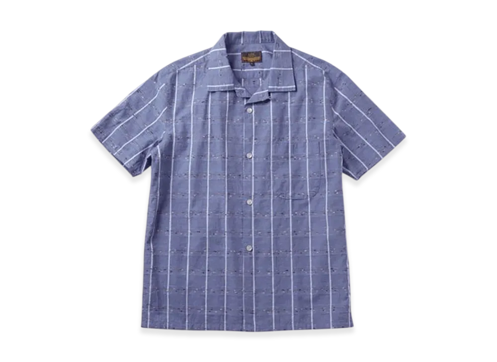 ラッツ ピンチェック S/S シャツ "ブルーグレーチェック"