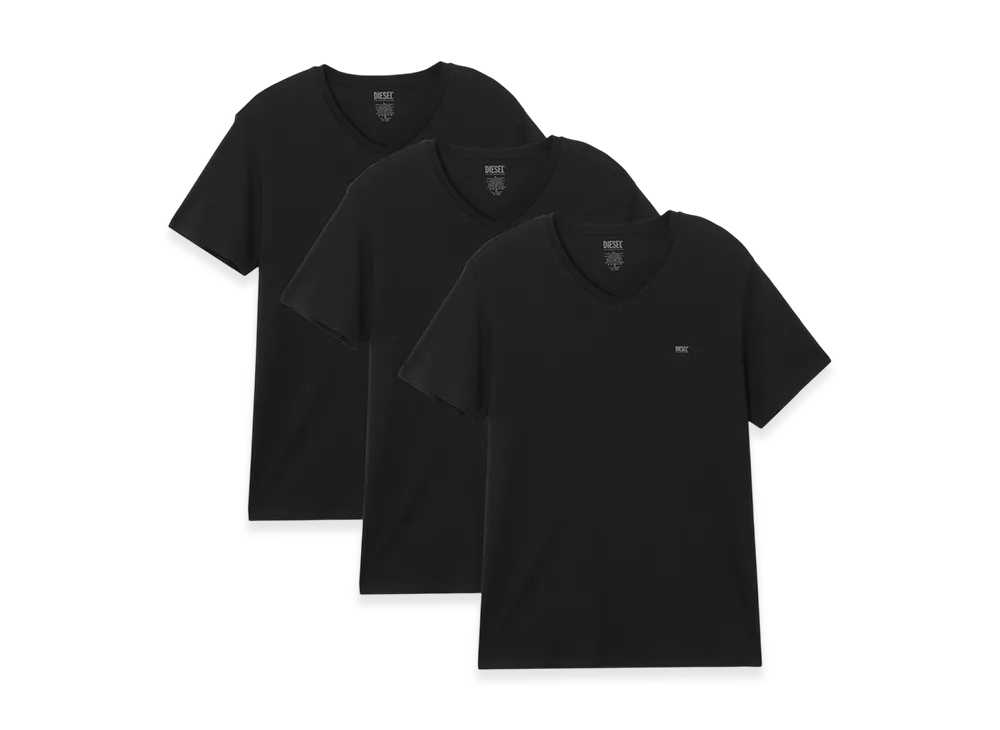 DIESEL Neck Shirts Umtee Michael 3 Piece Set Men "Black"