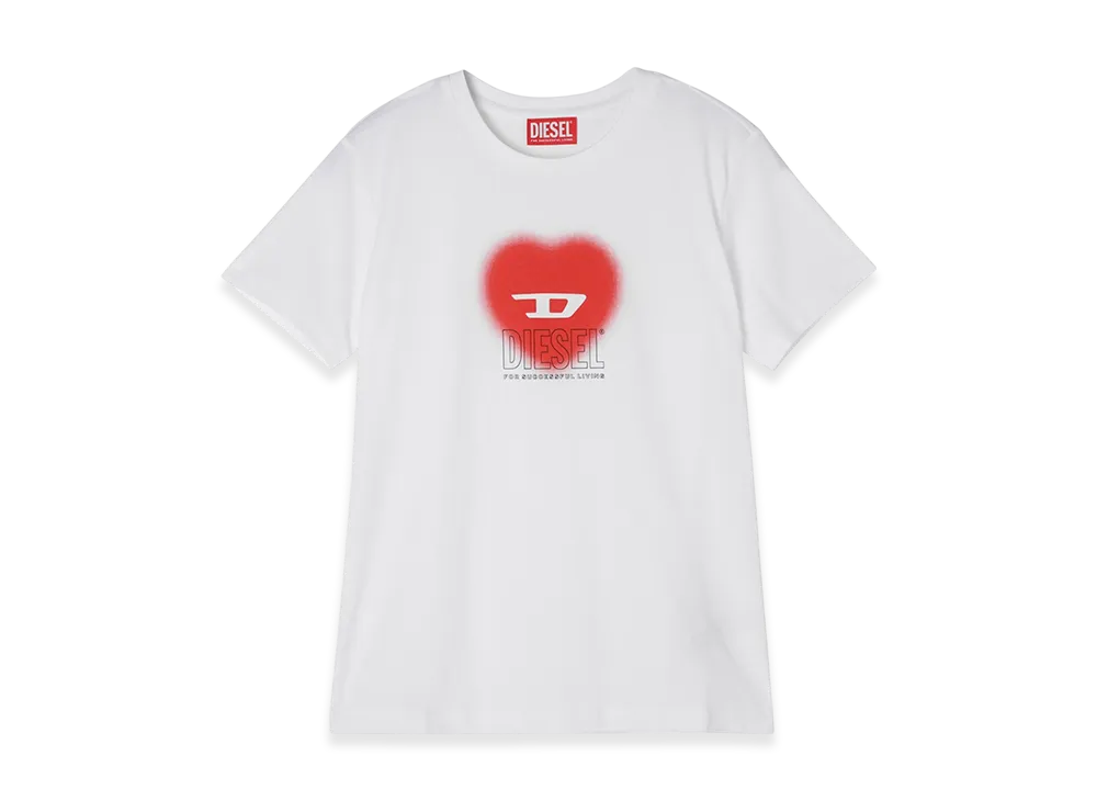 DIESEL Crew Neck Shirt Tcuore Women "White"