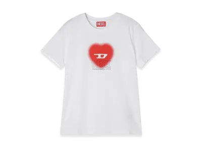 DIESEL Crew Neck Shirt Tcuore Women "White"