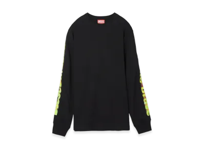 DIESEL Crew Neck Cut Sew T Just Ls L1 Men "Black"