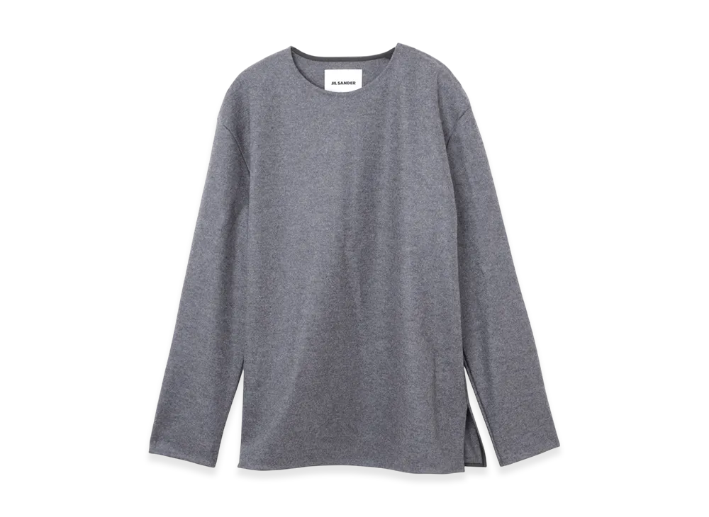 Jil Sander Crew Neck Cut And Sew "Ashgrey"