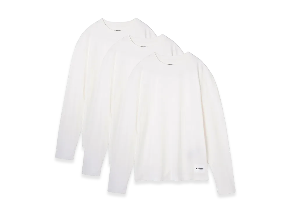 Jil Sander Crew Neck Cut And Sew "White"