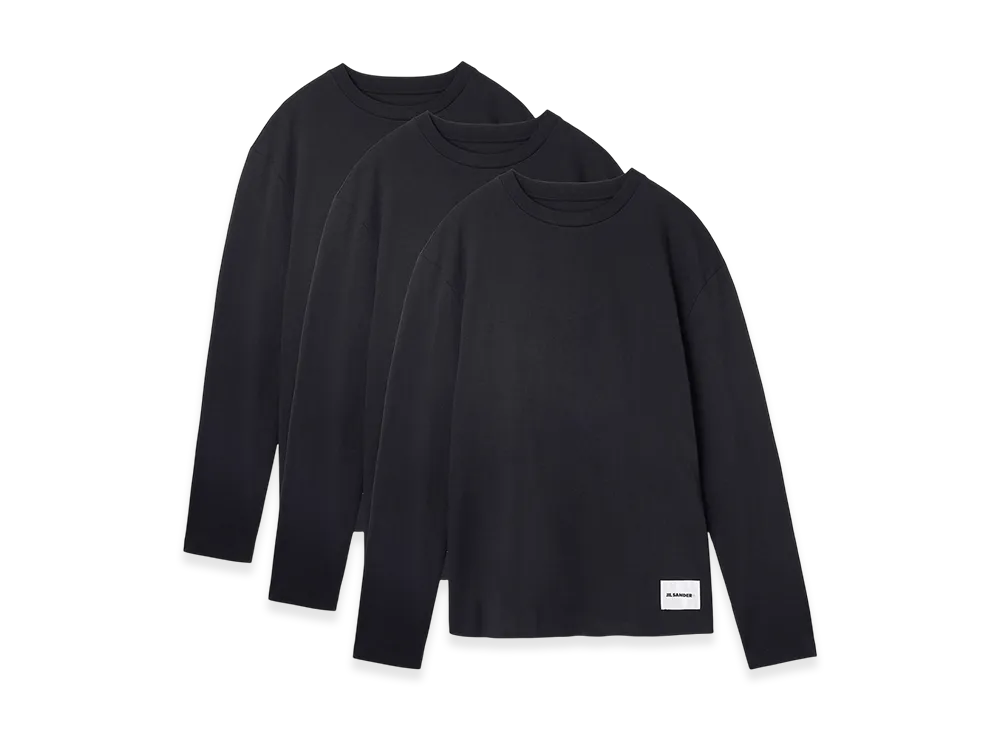 Jil Sander Crew Neck Cut And Sew "Black"