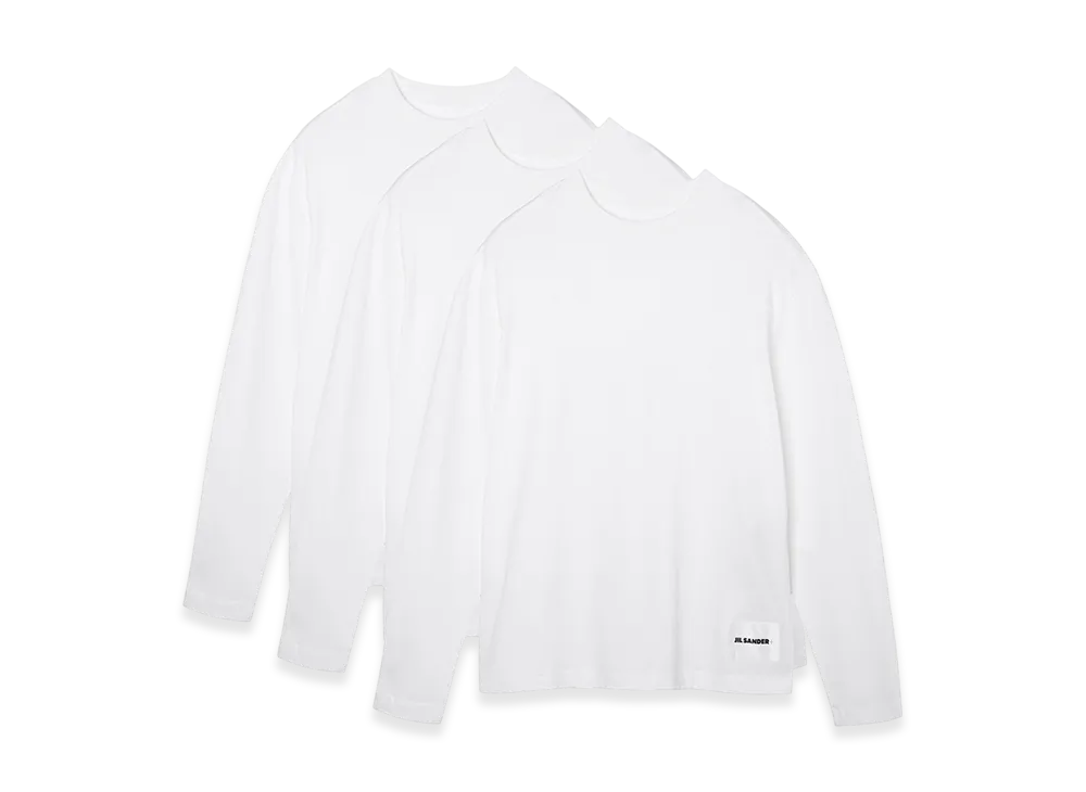 Jil Sander Crew Neck Cut And Sew "White"