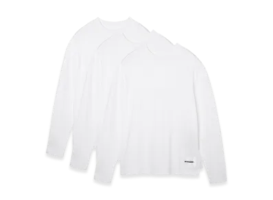 Jil Sander Crew Neck Cut And Sew "White"