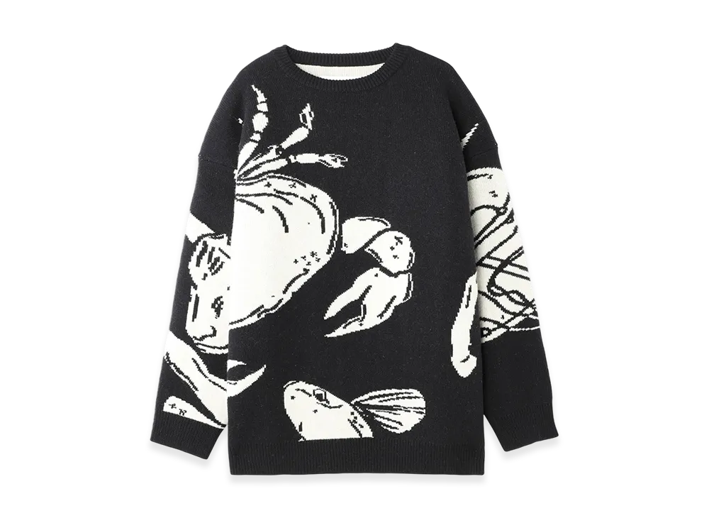 Jil Sander Crew Neck Knit "Black/White"