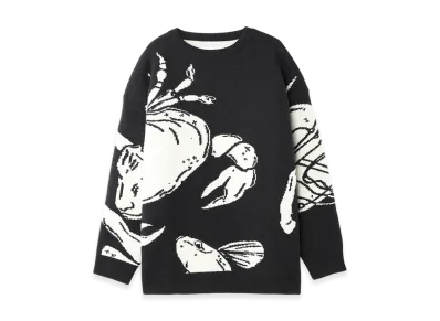 Jil Sander Crew Neck Knit "Black/White"