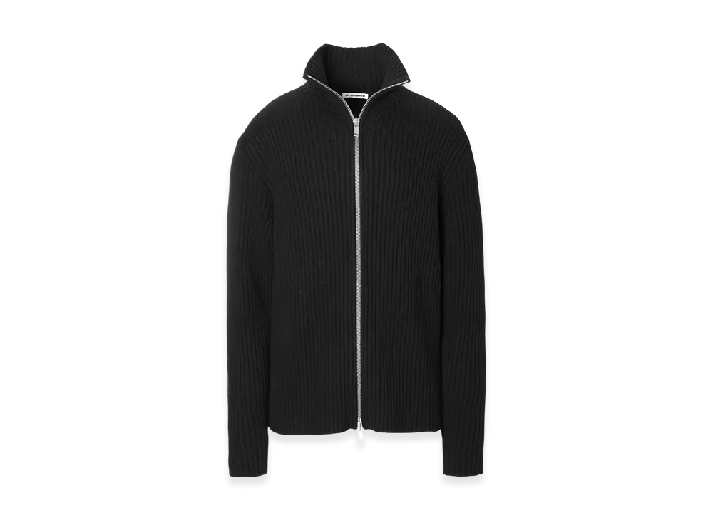 Jil Sander Zip-Up Knit "Black"