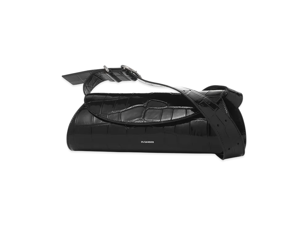 Jil Sander Shoulder Bag Cannolo Small "Pitchblack"