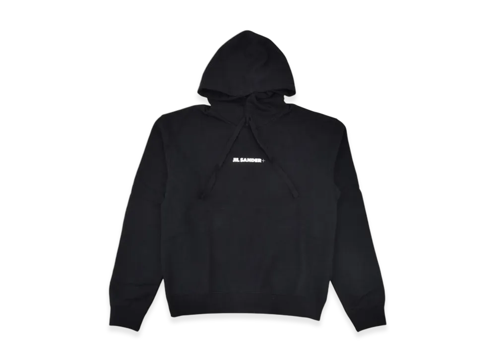 Jil Sander Mini Logo Cotton Terry Hoodie "Black"