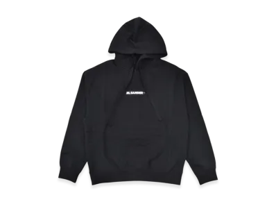 Jil Sander Mini Logo Cotton Terry Hoodie "Black"