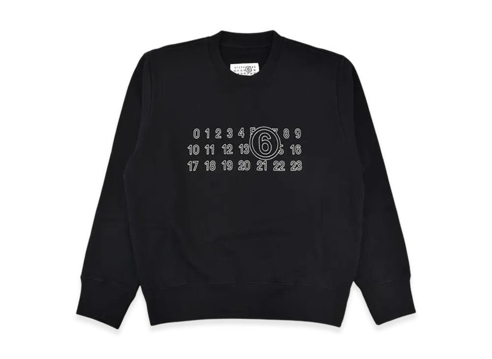 MM6 Maison Margiela Numbering Logo Sweatshirt "Black"