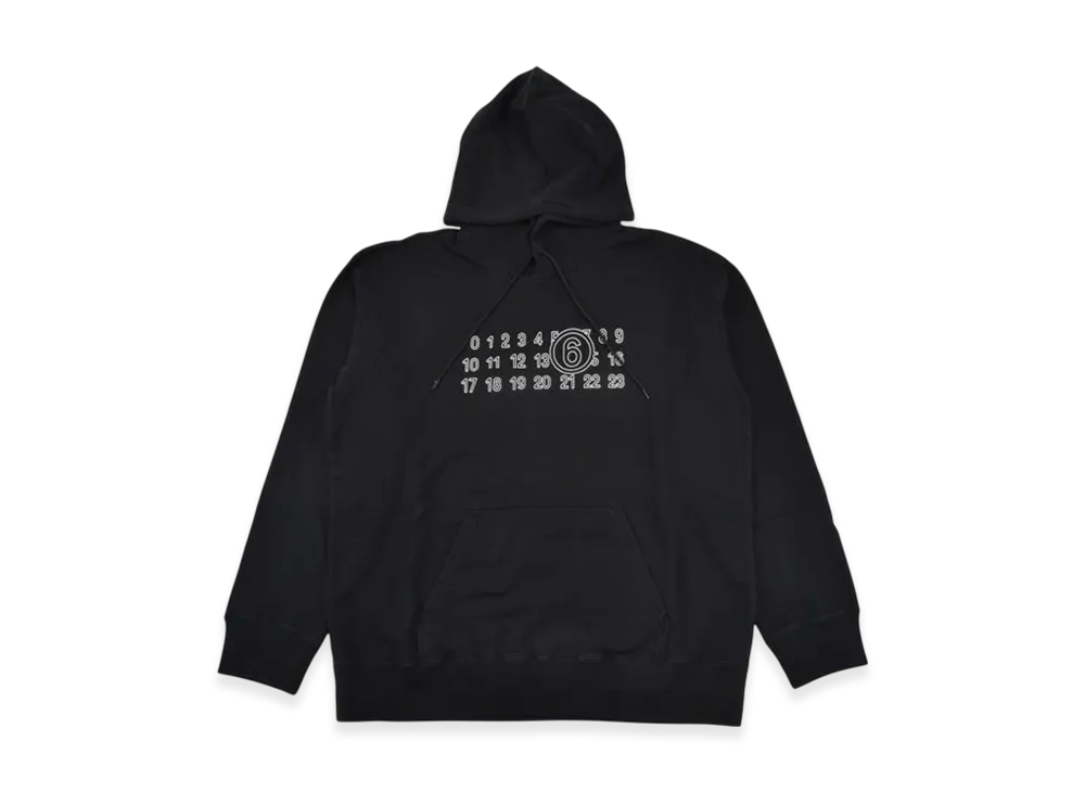 MM6 Maison Margiela Numbering Logo Hoodie "Black"