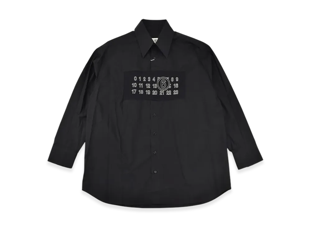 MM6 Maison Margiela Numbering Logo Overshirt "Black"