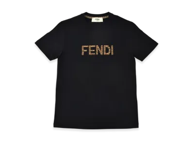 FENDI SEQUIN Logo T Shirt "Black"