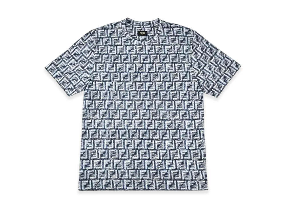 FENDI FF Logo T Shirt "Blue"