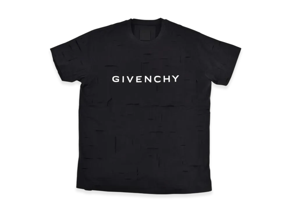 GIVENCHY Destroyed Effect T Shirt "Black"