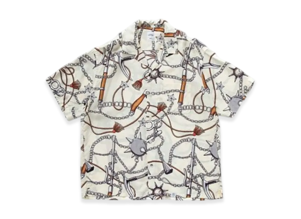 BEDWIN & THE HEARTBREAKERS S/S Open Collar Aloha Shirt Rogers "Beige"