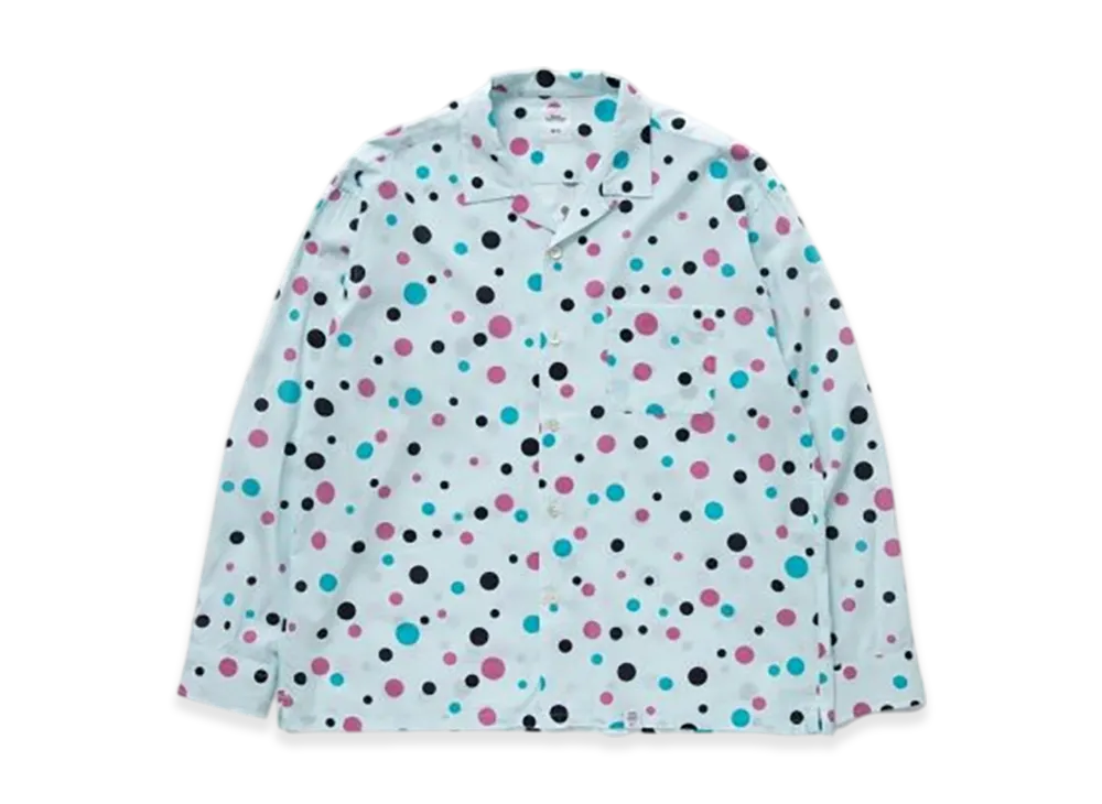 BEDWIN & THE HEARTBREAKERS L/S Open Collar Aloha Shirt Rogers "Saxe Blue"