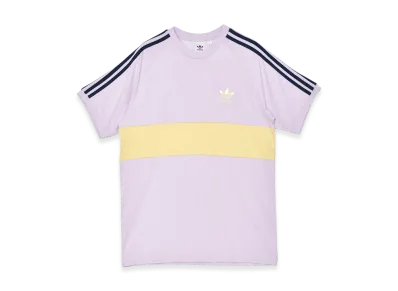adidas 3-Stripes Panel Tee "Silver D/Powder Yellow"