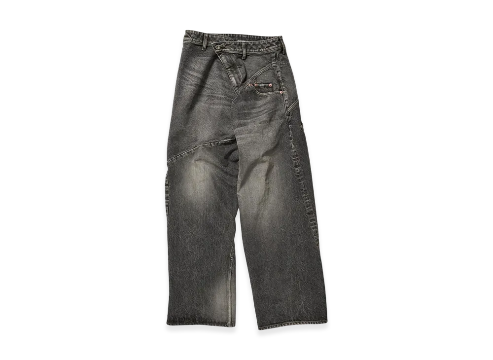 doublet Distorted Cutting Denim Pants "Black"