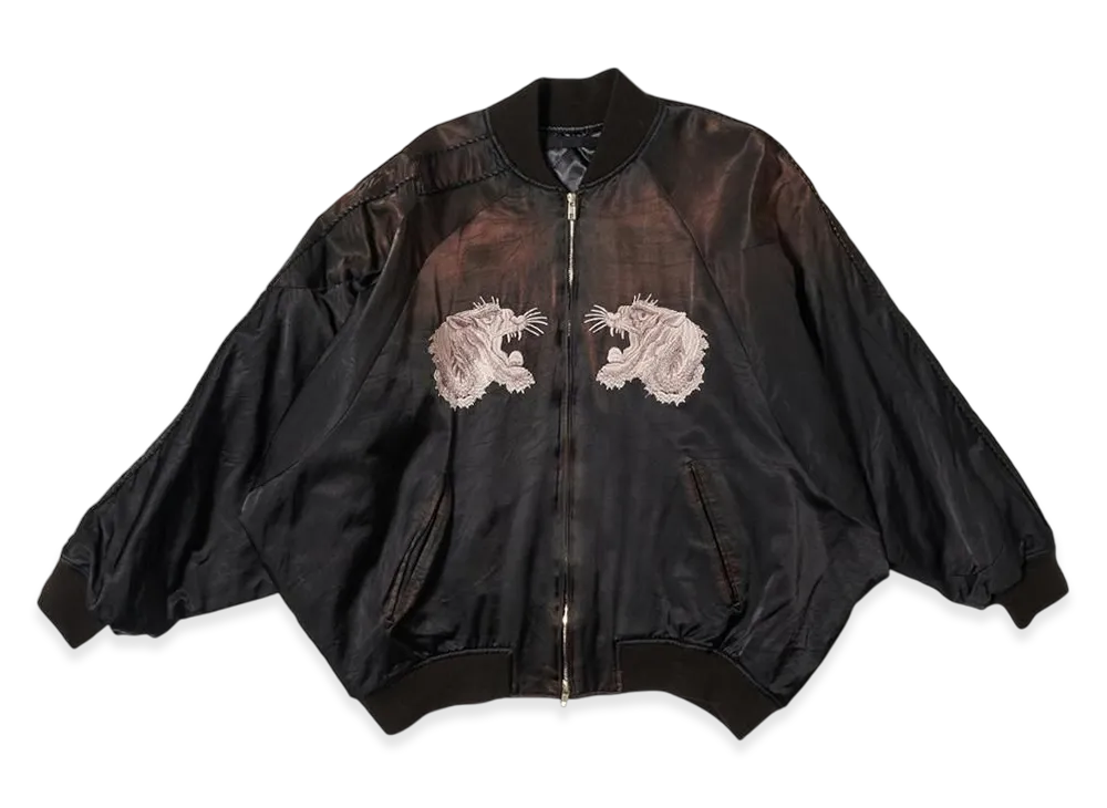 doublet Distorted Cutting Souvenior Jacket "Black"