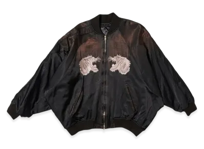 doublet Distorted Cutting Souvenior Jacket "Black"