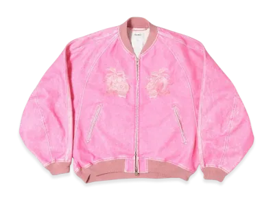 doublet Flocked Denim Souvenir Jacket "Pink"