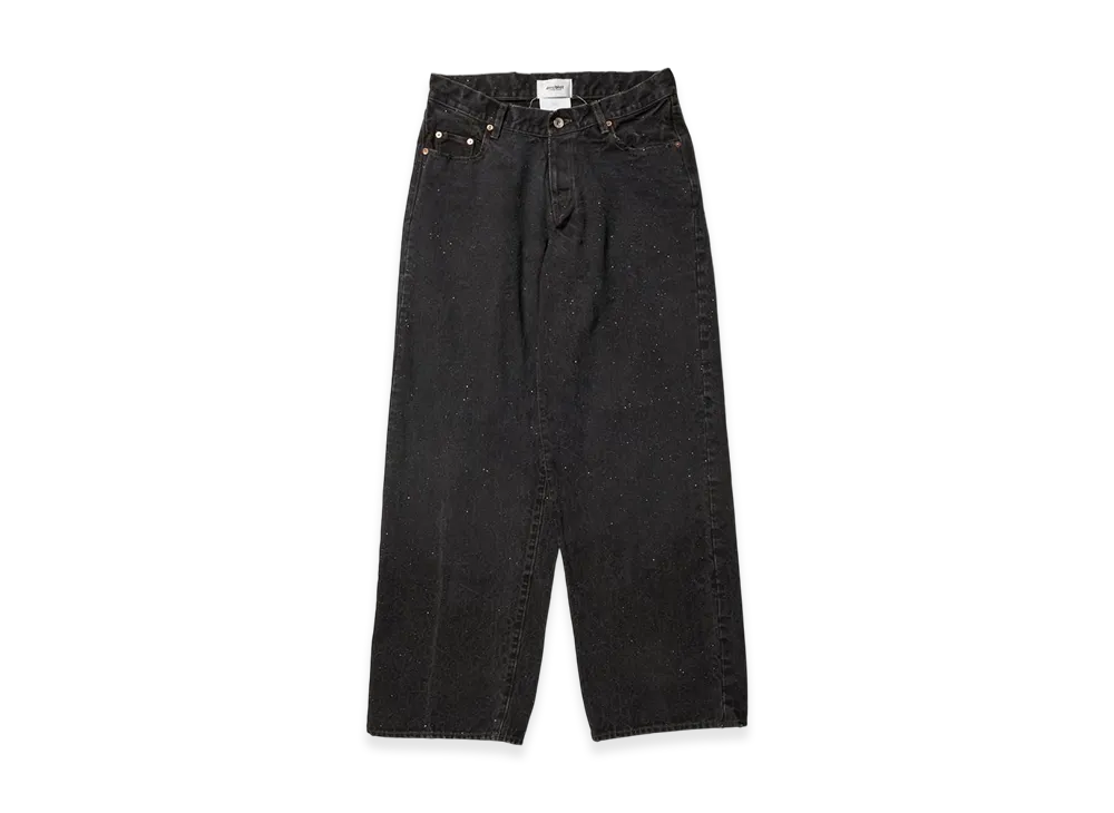 doublet Woven Sequin Denim Pants "Black"