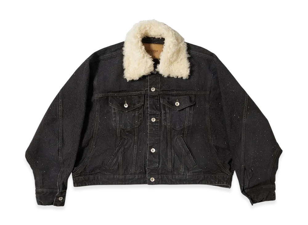 doublet Woven Sequin Denim Jacket "Black"