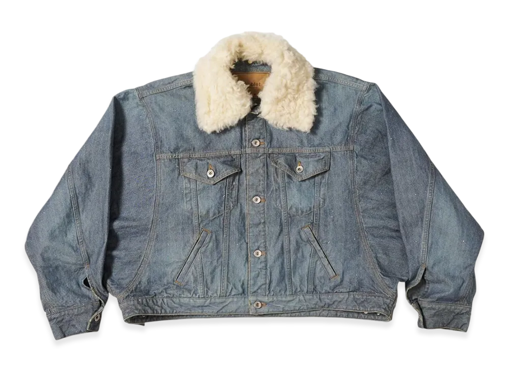 doublet Woven Sequin Denim Jacket "Indigo"