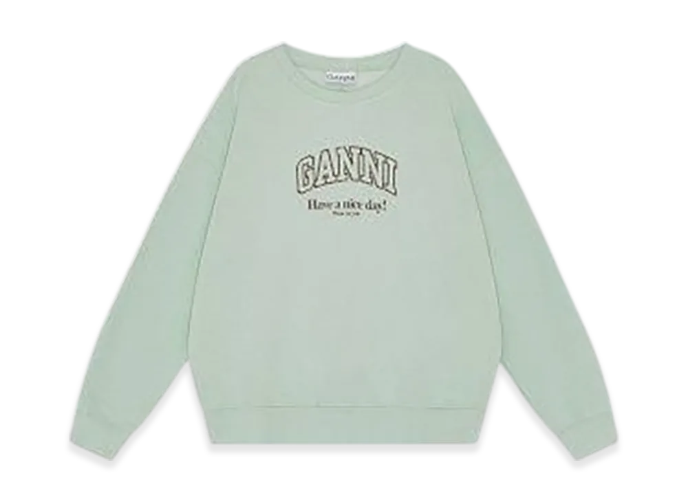 GANNI Isoli Oversized Sweatshirt "Mint Green"