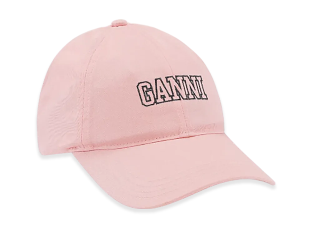 GANNI Lilac Embroidered Logo Cap "Sweet Lilac"
