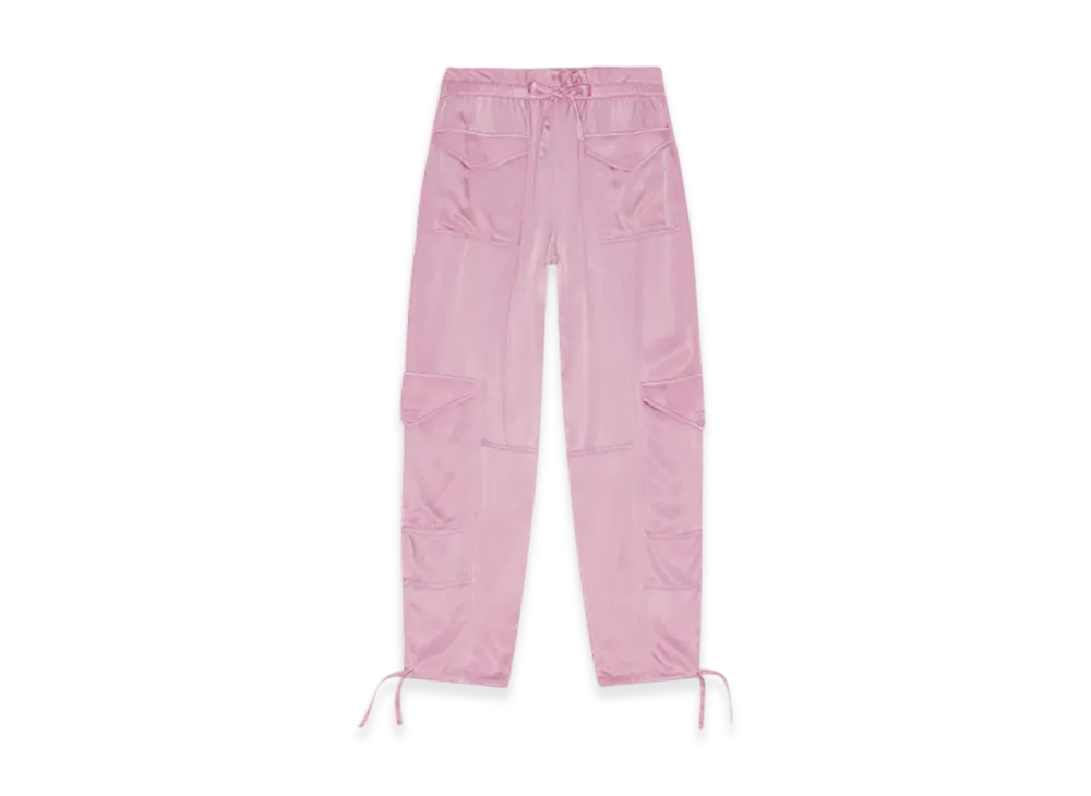 GANNI Washed Satin Pants "Bleached Mauve"