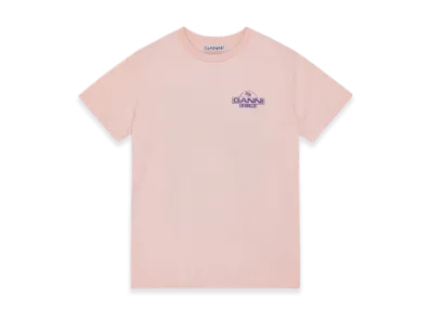 GANNI Basic Jersey Palm Trees Relaxed T-Shirt "Lotus"