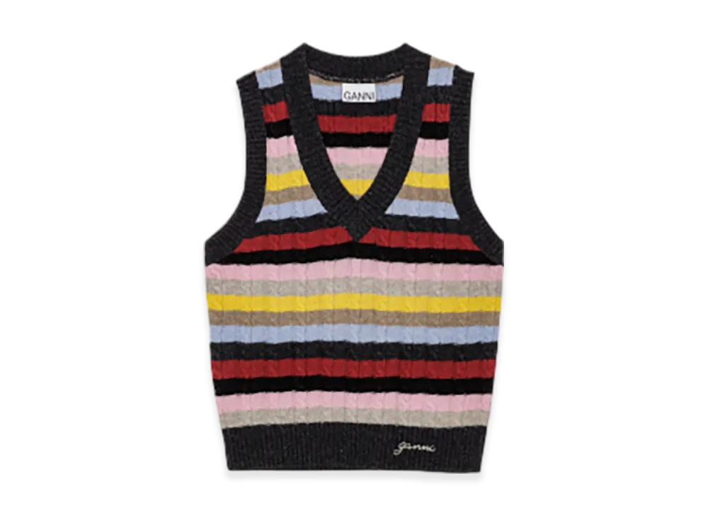 GANNI Multicolour Stripe Vest "Multicolour"