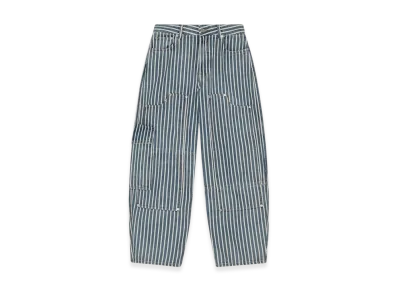 GANNI Blue Striped Carpenter Jeans "Soft Chamber"
