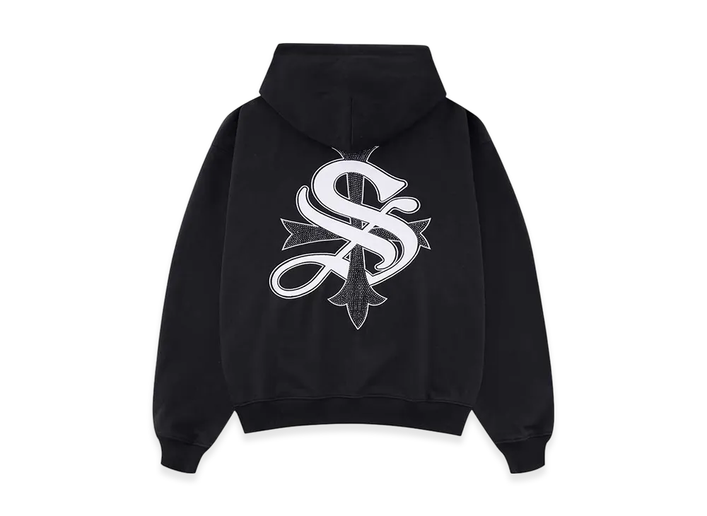 SUPPLIER Lightweight Cross Zip Hoodie "Black"