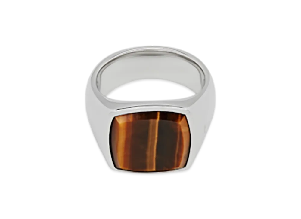 TOM WOOD Cushion Tiger Eye Men "Silver"